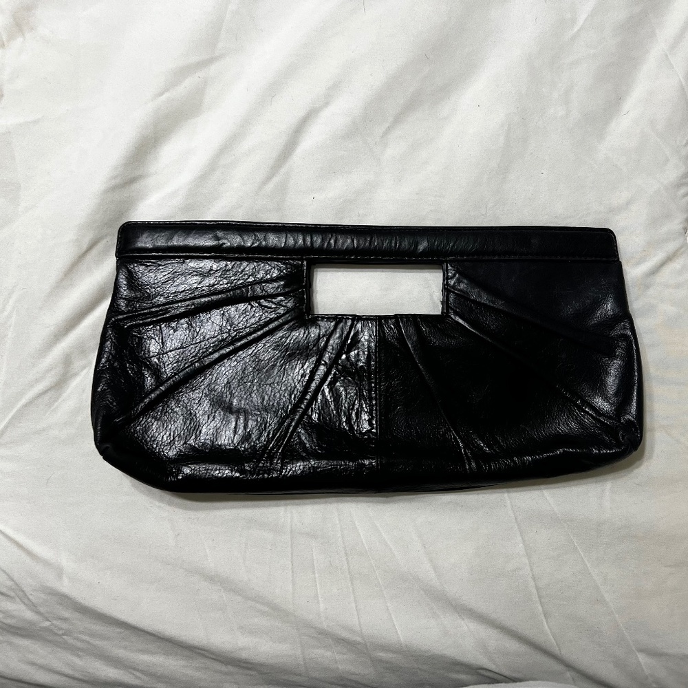 Alfani Black Leather Clutch in excellent condition